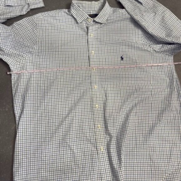 Polo Ralph Lauren Blue Check Long Sleeve Button-Down Shirt – Size 2XLT (Tall) - Picture 9 of 10